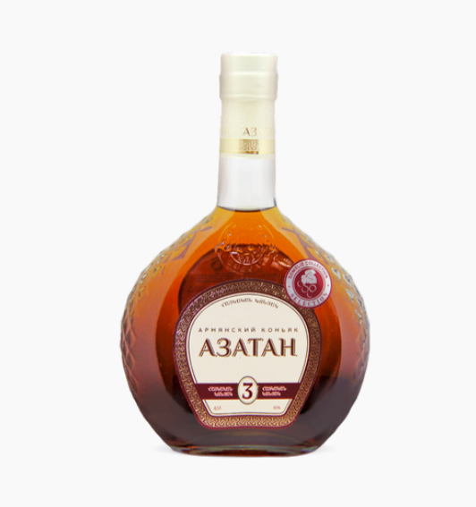 КОНЬЯК АРМЯНСКИЙ АЗАТАН 3 ГОДА 40% 0,5