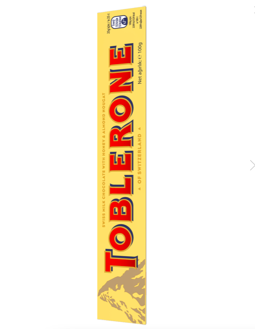 Шоколад молочный Тоблерон с медово-миндальный 100гр