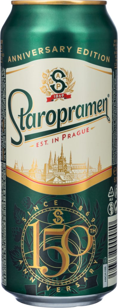 Пиво Старопрамен светлое фильтр.ж/б 5% 0,5